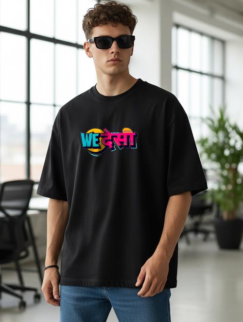 Men Printed Short Sleeves Oversized T-shirt - 22626471 - Very Small Image - 1