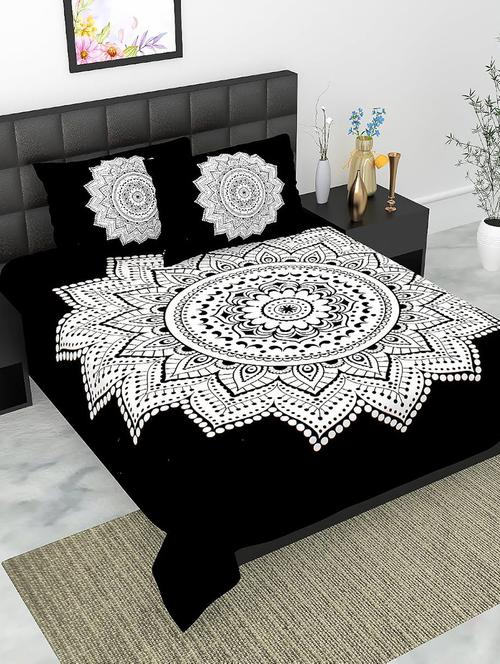 Timeless Trends Jaipuri 100 % Cotton Double Bedsheet With 2 Pillow Cover Bbf01 - 22688875 - Very Small Image - 1