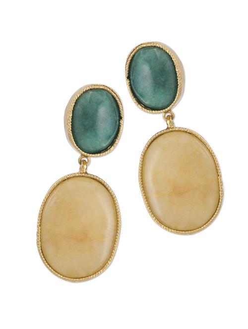 Green and Amber Earrings - 227 - Very Small Image - 1