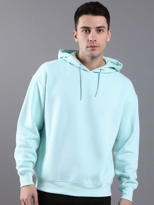 Men Solid Long Sleeves Hooded Sweatshirt - 22721610 - Very Small Image - 1