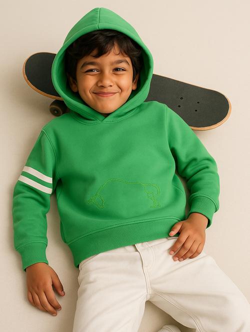 Boys Embroidered Long Sleeves Hooded Sweatshirt - 22724094 - Very Small Image - 1
