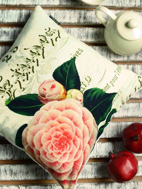 chic rose print cushion cover - 22988 - Very Small Image - 1