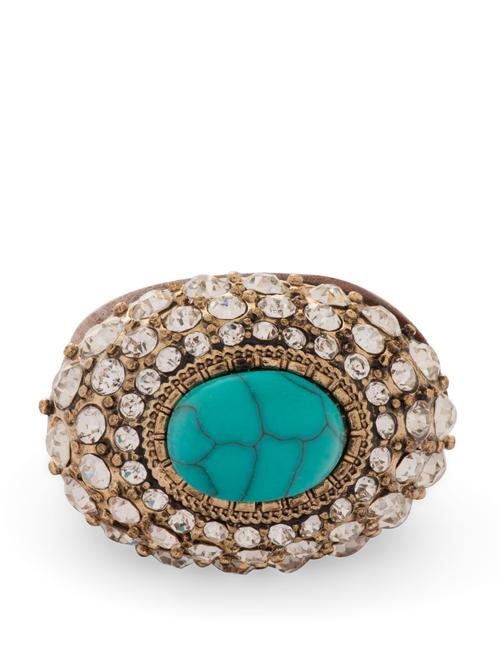 embellished turquoise blue stone ring - 23991 - Very Small Image - 1