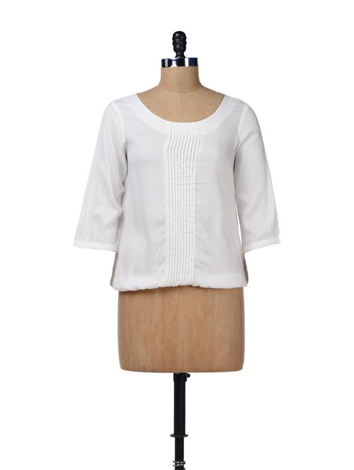 white pleated top - 24661 - Very Small Image - 1