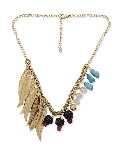 leaf beaded necklace - 25201 - Very Small Image - 1