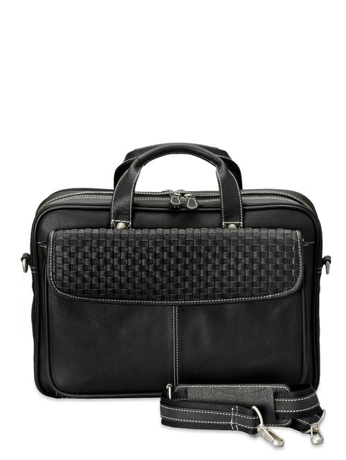black leather portfolio bag - 26474 - Very Small Image - 1