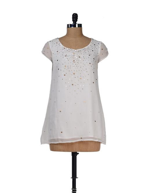 sequined white top - 26772 - Very Small Image - 1