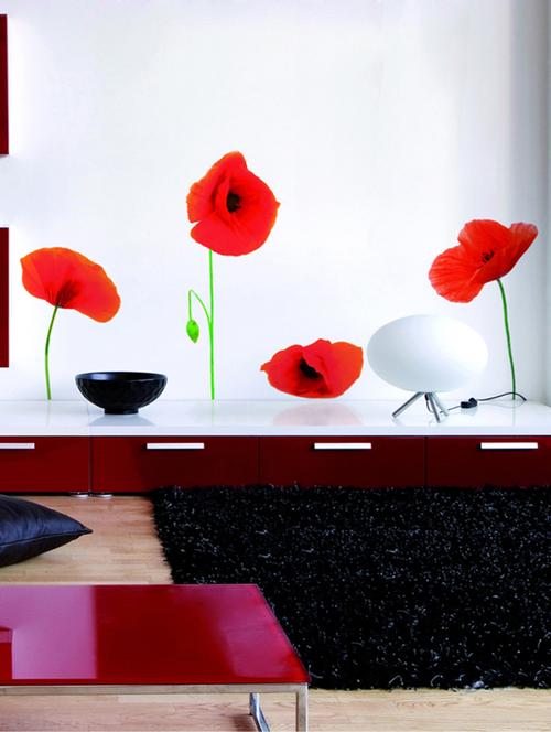 poppies wall sticker - 26815 - Very Small Image - 1
