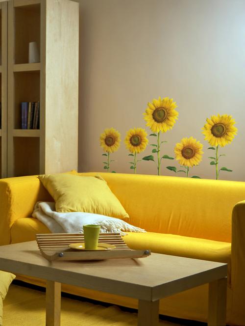 sunflower wall sticker - 26819 - Very Small Image - 1