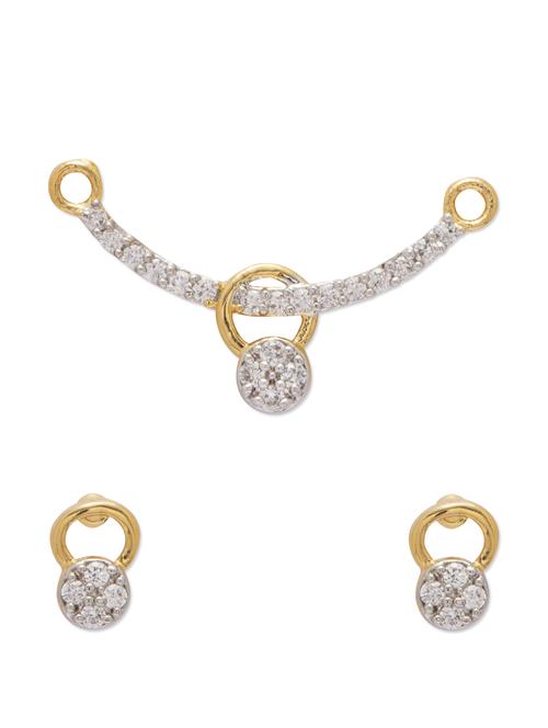 elegant gold pendant set with stone work - 28321 - Very Small Image - 1