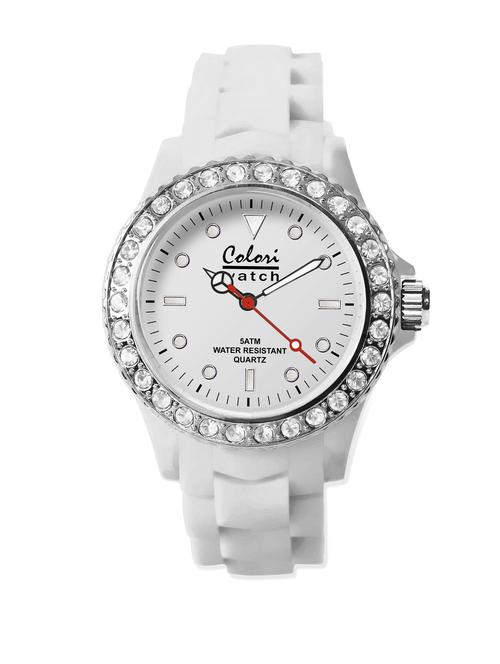 white diamante studded watch - 28471 - Very Small Image - 1