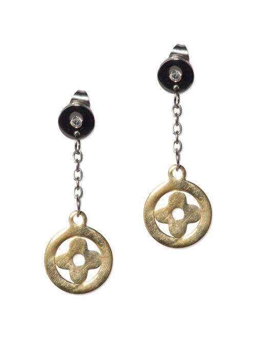 floral pattern earrings - 30244 - Very Small Image - 1