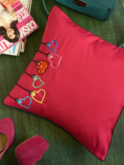 happy hearts cushion cover - 31783 - Very Small Image - 1