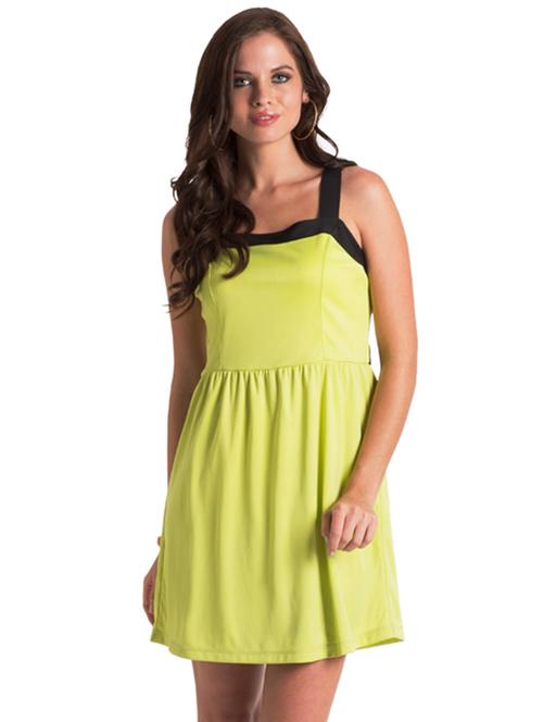 lime flared dress - 34257 - Very Small Image - 1