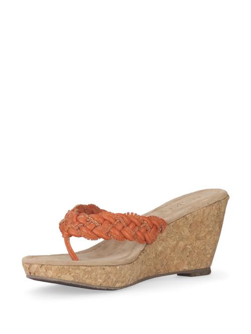 Orange Wedge Sandals - 35728 - Very Small Image - 1