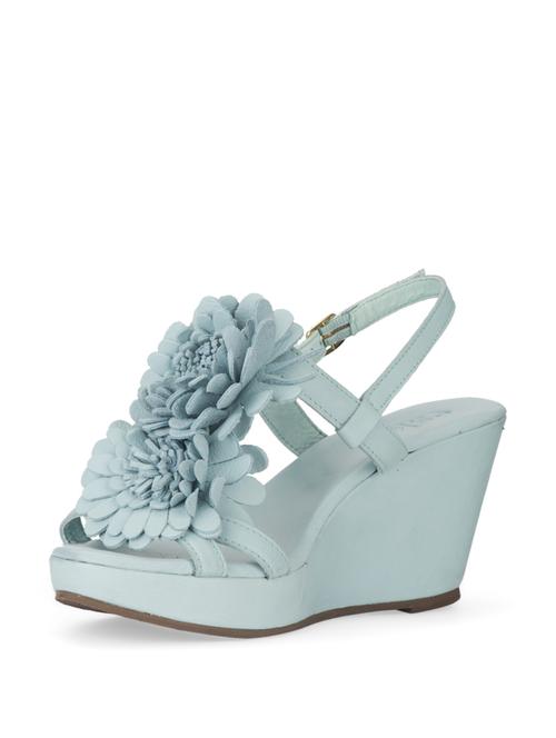 Azzure Blue Flower Power Wedges - 35739 - Very Small Image - 1