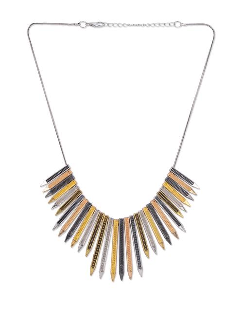 metallic pencil spikes necklace - 37569 - Very Small Image - 1
