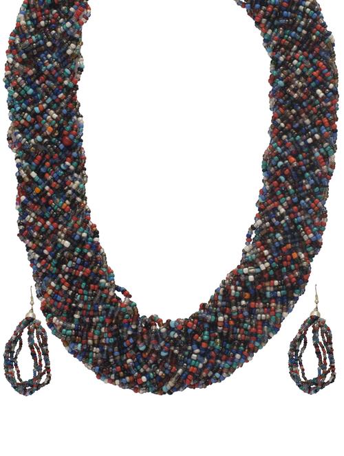 vivid multi coloured beaded choker - 37597 - Very Small Image - 1