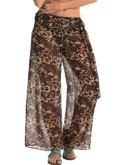 leopard print palazzo pants - 38164 - Very Small Image - 1
