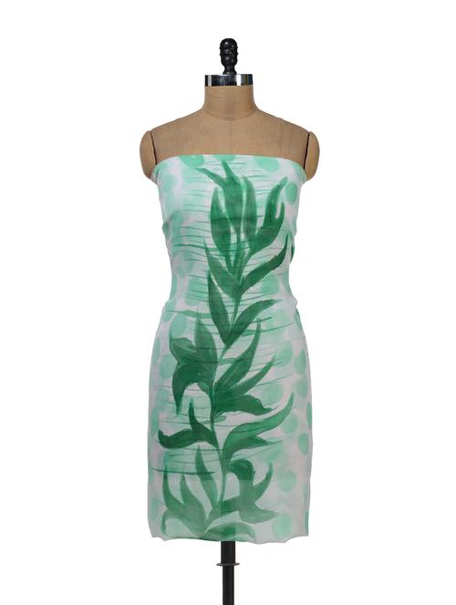 striking green material in pure chiffon - 38254 - Very Small Image - 1