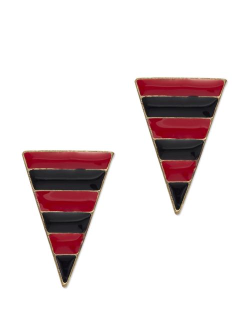 red & black inverted pyramid earrings - 38349 - Very Small Image - 1