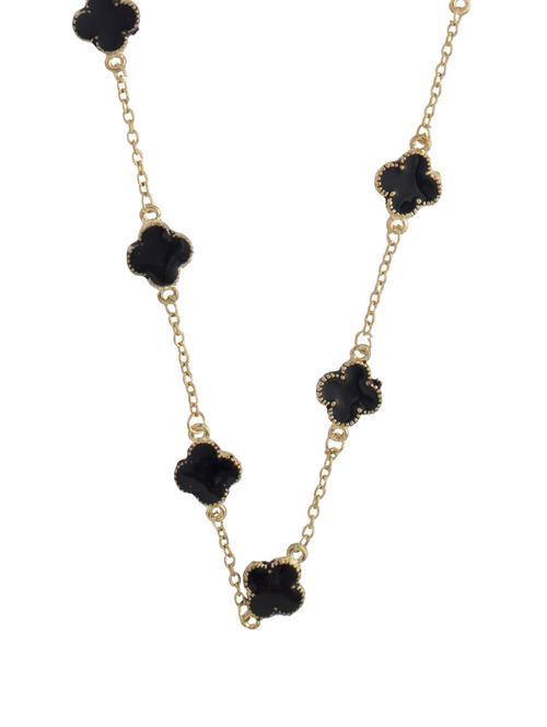gold & black stone necklace - 38429 - Very Small Image - 1