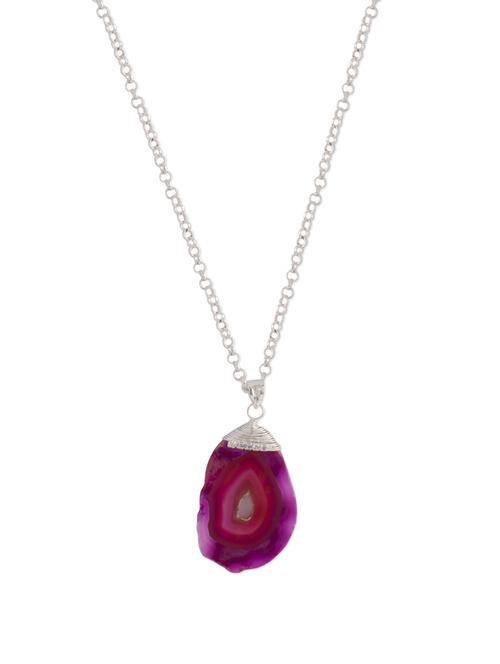 pink agate neckpiece - 38566 - Very Small Image - 1