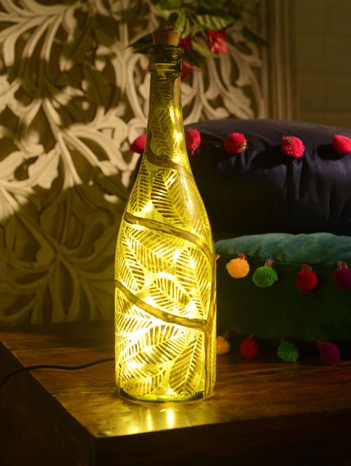 golden tree  led  glass bottle lamp - 38900 - Very Small Image - 1