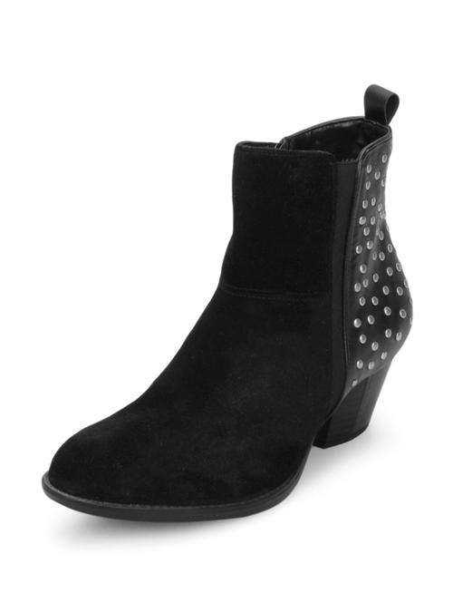 studded black ankle  boots - 40736 - Very Small Image - 1