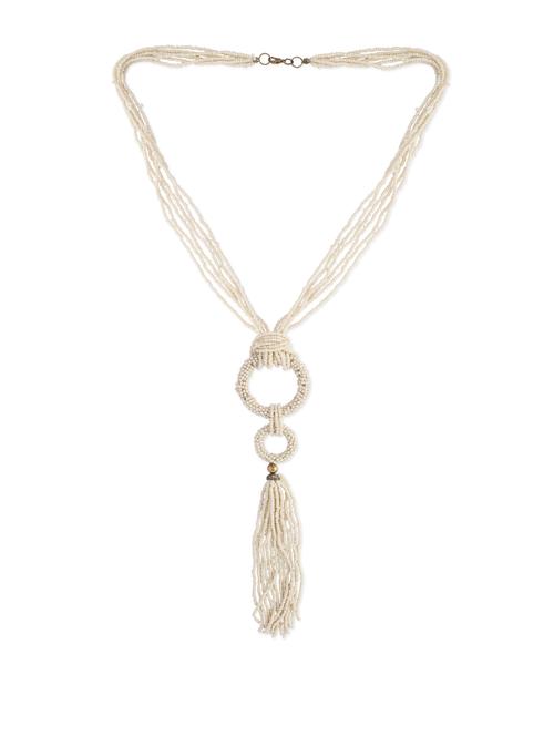 creamy beaded necklace - 41319 - Very Small Image - 1