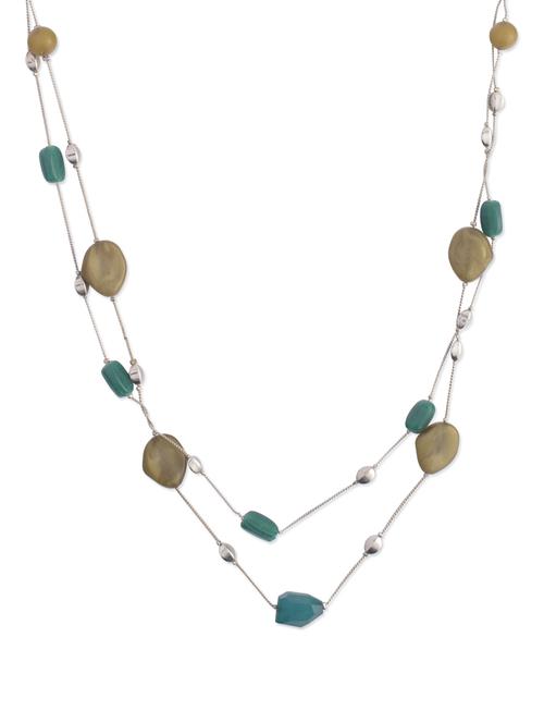 two tone double stand necklace  - 41340 - Very Small Image - 1