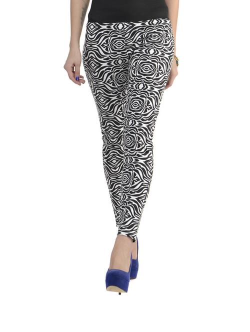 printed black and white jeggings - 41959 - Very Small Image - 1