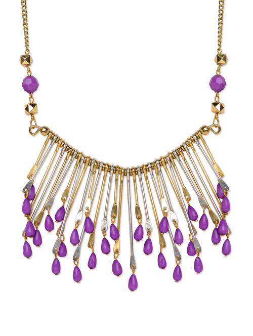 spiked purple-gold necklace - 41989 - Very Small Image - 1