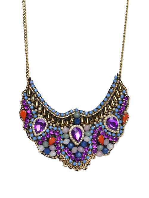 lavish stone encrusted necklace - 42024 - Very Small Image - 1