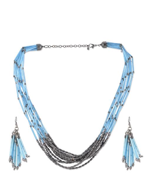 multi layered beaded neckpiece - 42037 - Very Small Image - 1