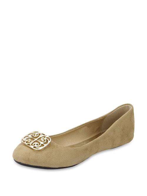 gold broached beige ballerina - 43689 - Very Small Image - 1