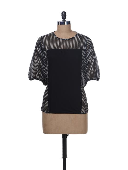 herringbone print top - 44388 - Very Small Image - 1