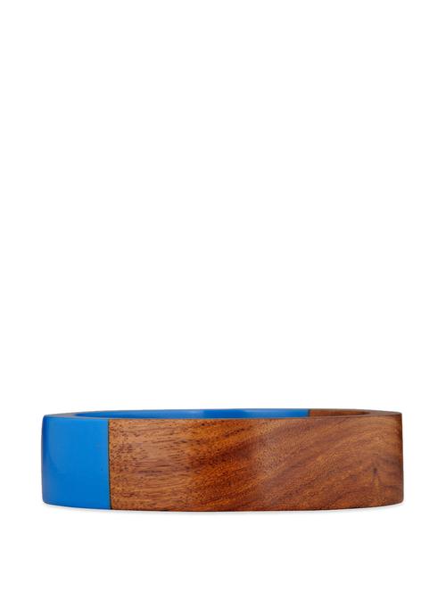 royal blue wooden bangle - 44500 - Very Small Image - 1