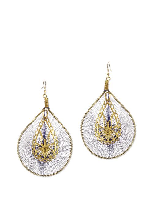 violet emellished earrings - 44516 - Very Small Image - 1