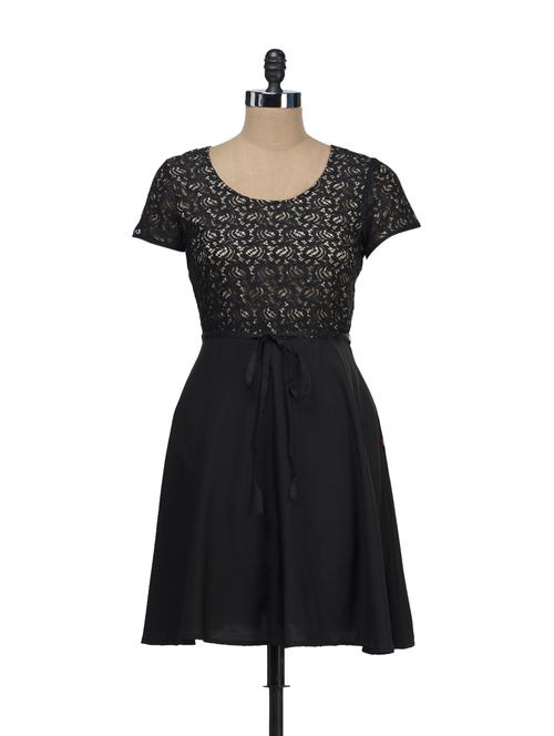 black lace a-line dress - 44711 - Very Small Image - 1