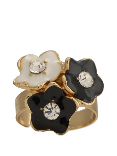 golden tri-floral ring - 45371 - Very Small Image - 1
