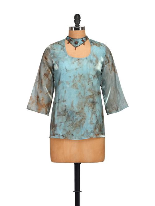 beaded neck tissue top - 45988 - Very Small Image - 1