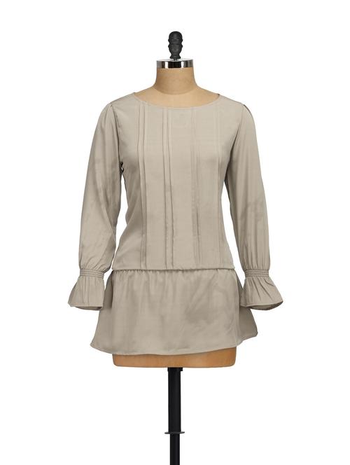 pleated tan top - 46067 - Very Small Image - 1