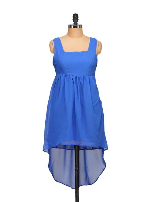 chic blue asymmetric dress - 46083 - Very Small Image - 1