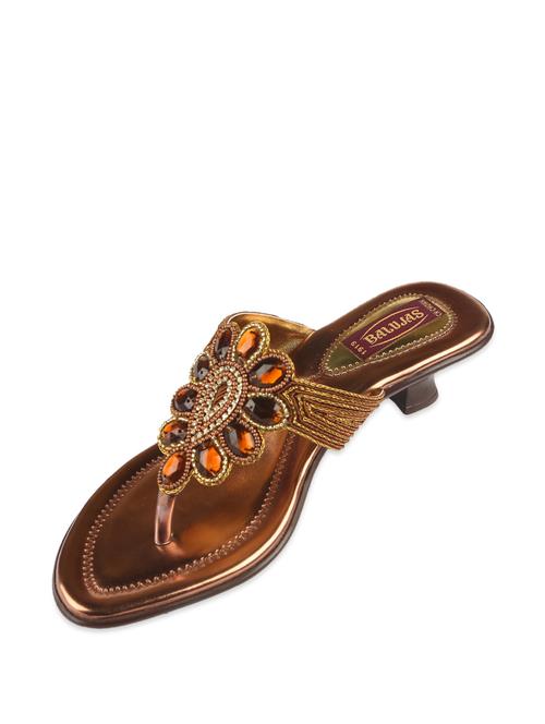 stylish copper gold sandals - 46401 - Very Small Image - 1