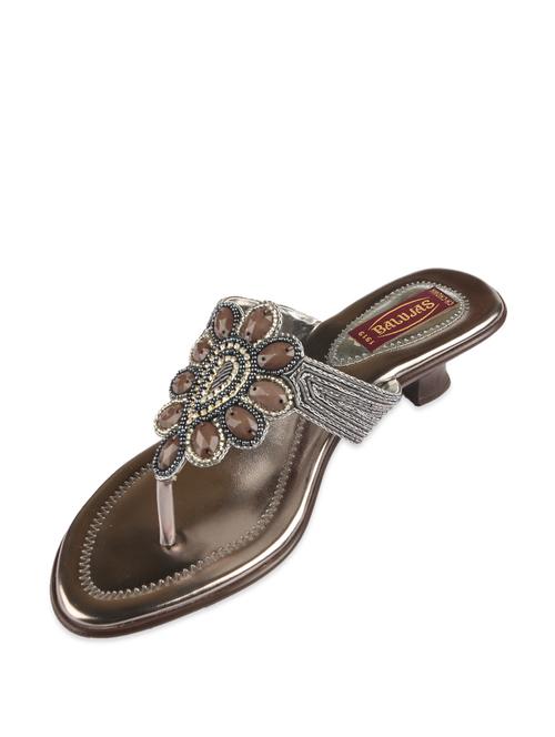 elegant gunmetal sandals - 46403 - Very Small Image - 1