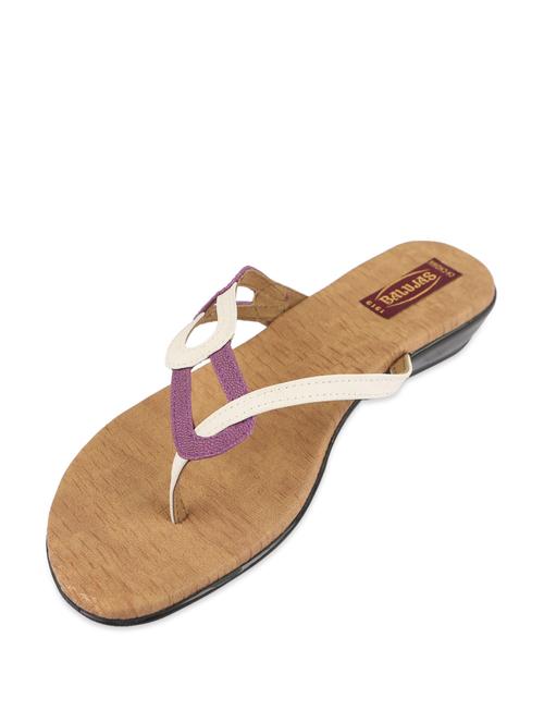 elegant white & purple flip flops - 46461 - Very Small Image - 1