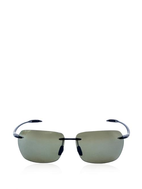 black gloss rectangular sunglasses - 46483 - Very Small Image - 1