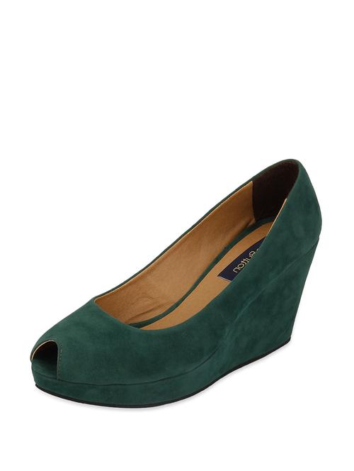 Green Peep Toe Wedges - 47141 - Very Small Image - 1