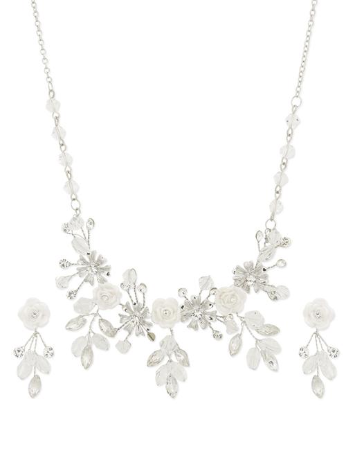 rose embellished necklace set - 48548 - Very Small Image - 1